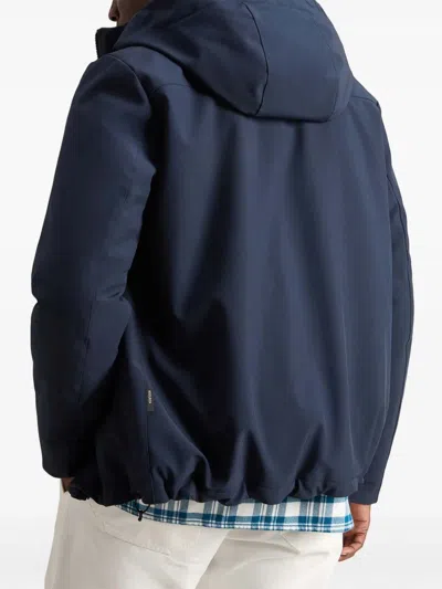 Woolrich Contemporary Blue Jacket With Silhouette In Blue