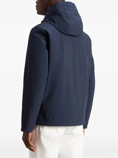 Woolrich Contemporary Blue Jacket With Silhouette In Blue