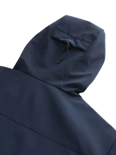 Woolrich Contemporary Blue Jacket With Silhouette In Blue