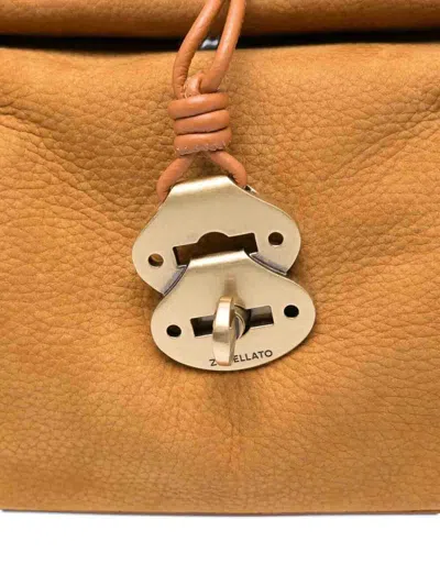 Zanellato Dotta Jones Brandy Suede Shoulder Bag In Brown