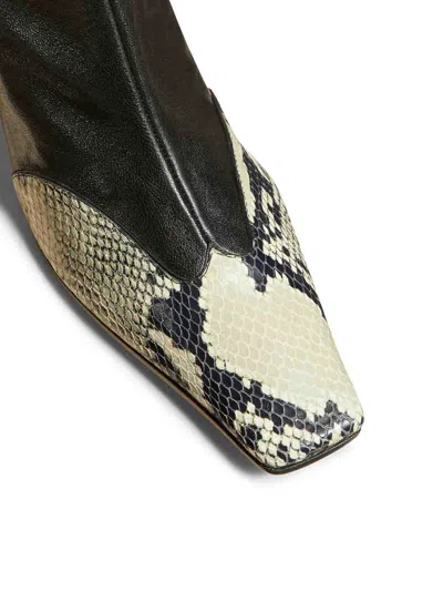 Khaite The Dallas 85mm Leather Ankle Boots In Black