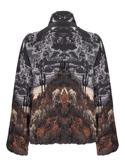 Laneus Knitted Cotton And Wool Jacket In Multi