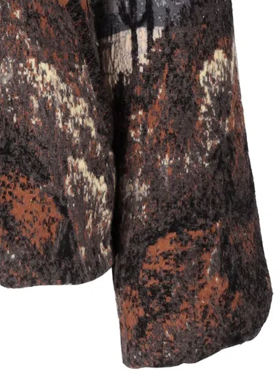 Laneus Knitted Cotton And Wool Jacket In Multi