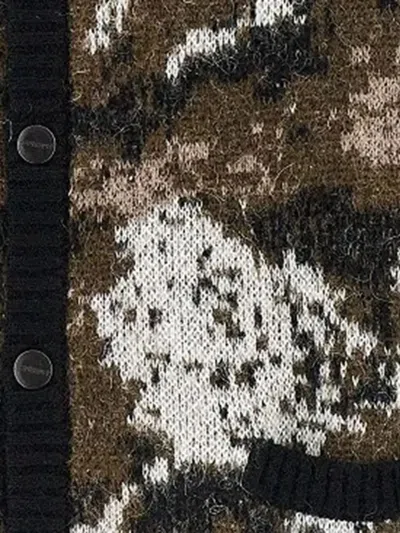 Carhartt Cardigan Merton Wild Dog Jacquard In Brown