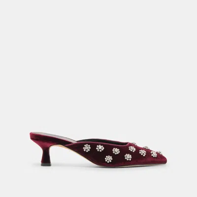 Dolce Vita Clara Heels Bordeaux Velvet In Burgundy