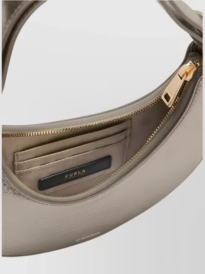 Furla Mini Shoulder Bag Adjustable Strap In Neutral
