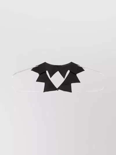 Forte Forte Sheer Fabric Scarf Pointed Design In Black