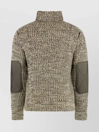 Moncler Wool Turtleneck Sweater For Versatile Styling In Neutral