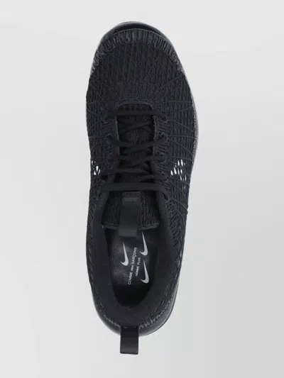 Comme Des Garçons Textured Black Sneakers With Low-profile Design And Distinctive Branding In Blue
