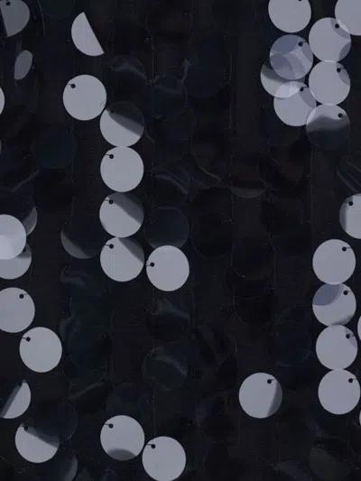 Semicouture Black Skirt With All-over Sequins In Tech Fabric Woman In Black