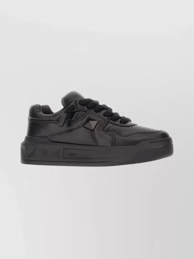 Valentino Garavani One Stud Xl Leather Low-top Sneakers In Black