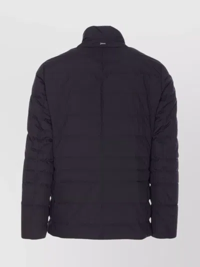 Herno Modern Blazer With High Collar And Pockets In Black