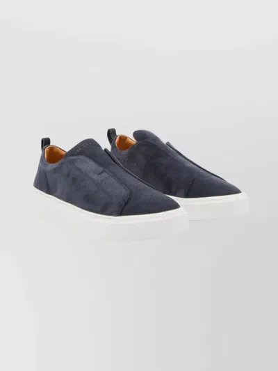 Kiton Casual Low Top Sneakers With Contrast Sole In Black