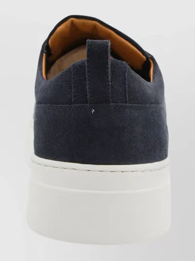 Kiton Casual Low Top Sneakers With Contrast Sole In Black