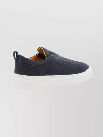 Kiton Casual Low Top Sneakers With Contrast Sole In Black