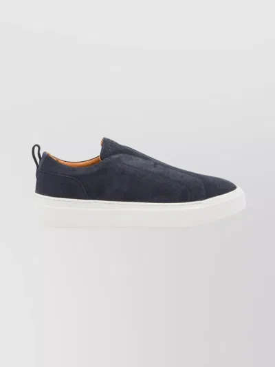 Kiton Casual Low Top Sneakers With Contrast Sole In Black