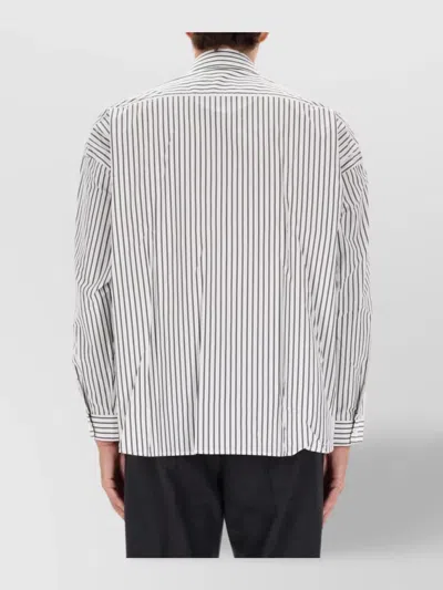 Sunflower Striped Long Sleeve Button-down Shirt In Black