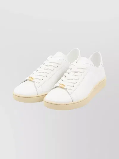 Valentino Garavani Premium Leather High-top Sneaker For Men In White