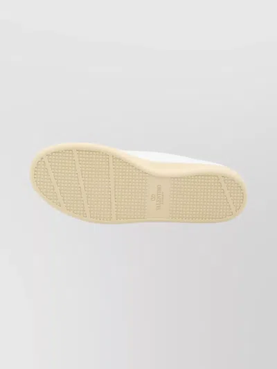 Valentino Garavani Premium Leather High-top Sneaker For Men In White