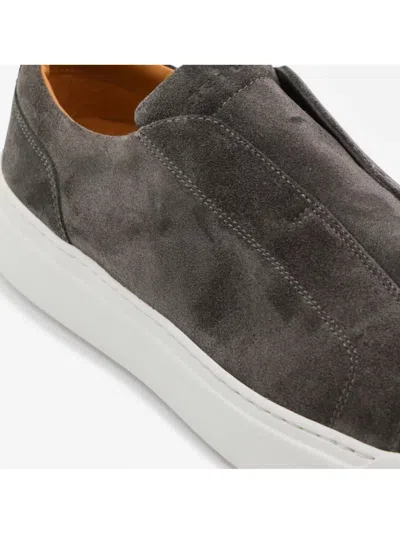 Kiton Suede Low Top Sneakers With Pull Tab In Black