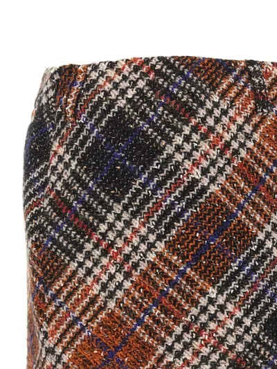 Missoni Multicolor Miniskirt With Concealed Zip Closure And All-over Zig-zag Motif In Wool Woman In Multi