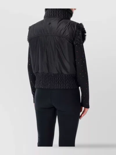 Goldbergh Dahlia Reversible Faux Fur Bodywarmer In Black