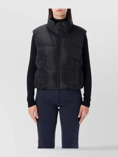 Goldbergh High Collar Padded Sleeveless Jacket In Black
