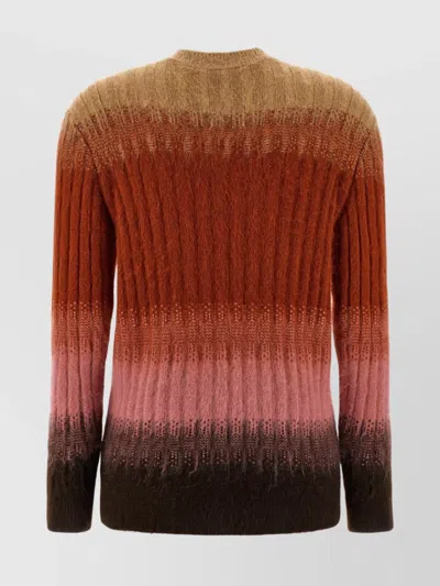 Fendi Gradient Mohair And Wool Fitted Jumper Clothing In Multi
