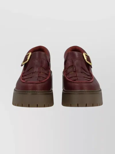 Timberland Chunky Sole Round Toe Cut-out Loafers