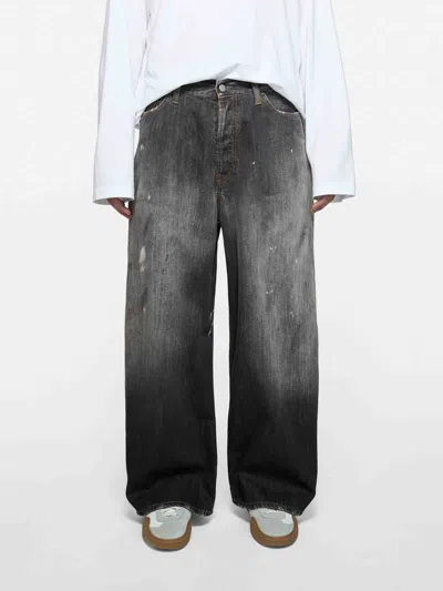 Acne Studios Baggy Wide Jeans In Black