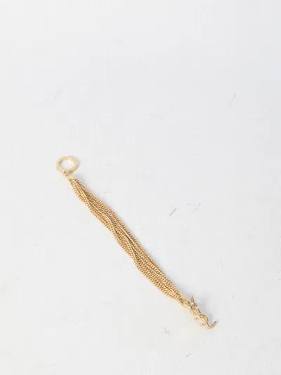 Saint Laurent Chain Bracelet With Cassandre In Gold