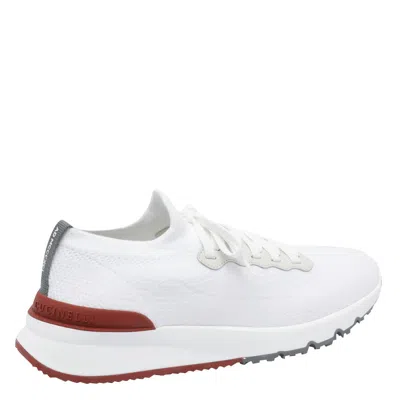 Brunello Cucinelli Cotton Knit Runners In White