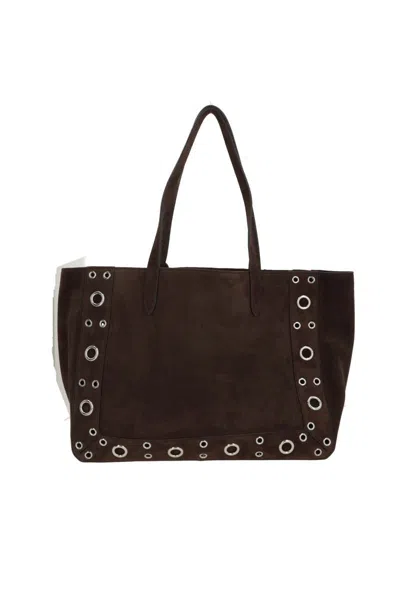 Valentino Nellcote Mirror-embellished Suede Mini Tote Bag In Black