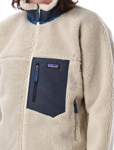 Patagonia Textured Fleece Jacket With Zippered Pockets In Multi