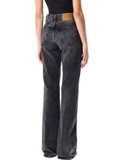 Haikure Flora Rigid High-rise Flared Jeans In Black