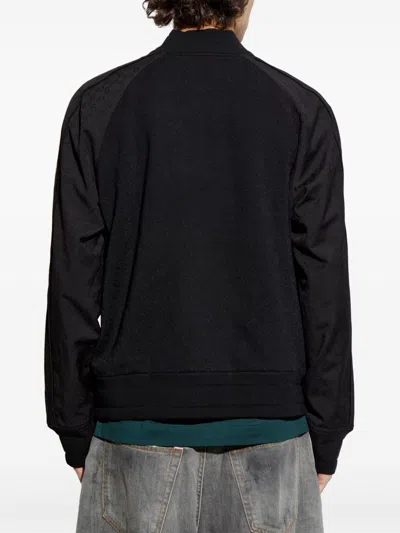Givenchy Mens Black Monogram-jacquard Classic-fit Wool-blend Varsity Jacket In Black