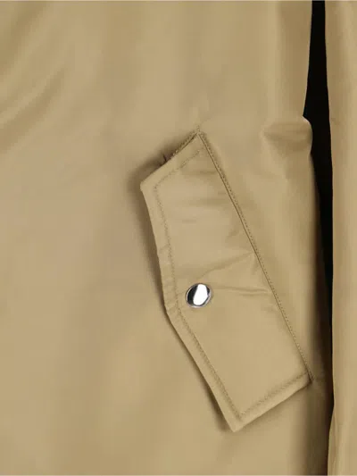 The Frankie Shop Padded Bomber Jacket With Zip Closure And Ribbed Finishes In Green