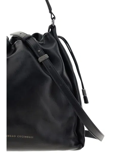 Brunello Cucinelli Shoulder Bags In Black