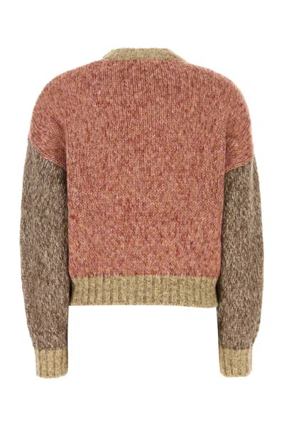 Weekend Max Mara Melange Red Acrylic Blend Dionigi Sweater In Brown