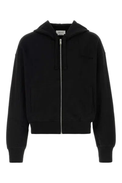 Alexander Mcqueen Black Cotton Sweatshirt In Black