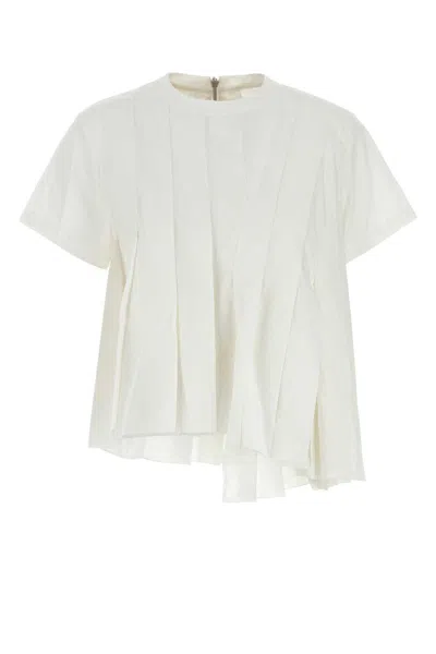 Sacai Poplin Pullover In White