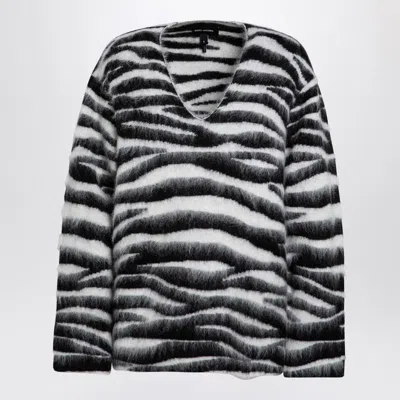 Marc Jacobs Zebra-patterned Jumper In Wool Blend In Multi