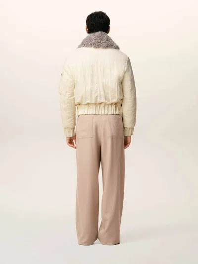 Ami Alexandre Mattiussi Ami Paris Quilted Bomber Jacket In Brown