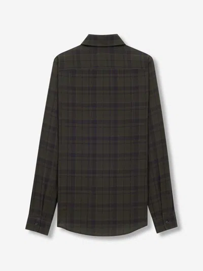 Saint Laurent Cassandre Shirt In Cotton Check In Red