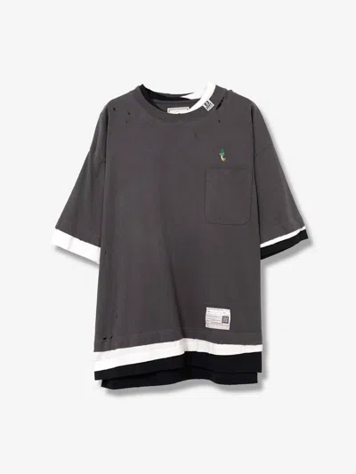 Miharayasuhiro Maison Mihara Yasuhiro Round Neck T-shirt In Gray