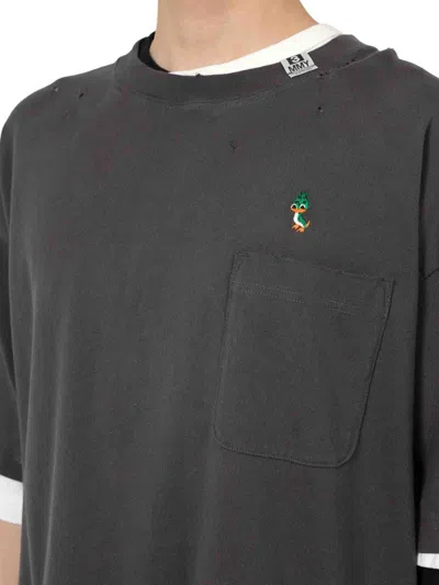 Miharayasuhiro Maison Mihara Yasuhiro Round Neck T-shirt In Gray