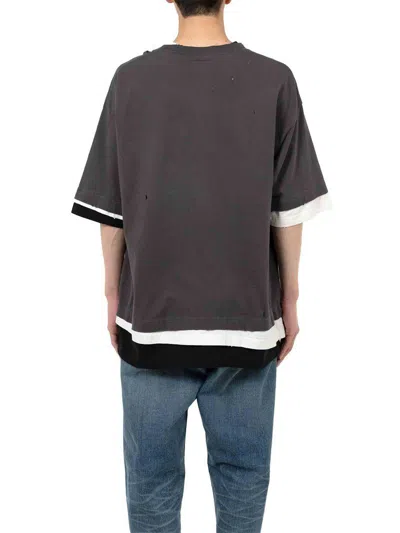 Miharayasuhiro Maison Mihara Yasuhiro Round Neck T-shirt In Gray