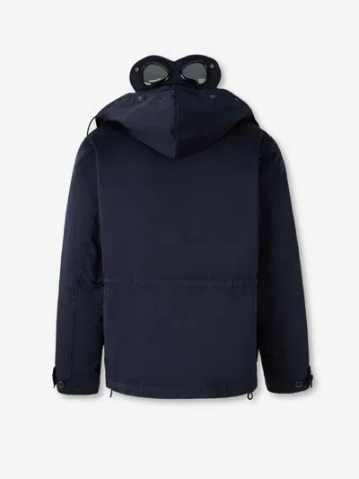 C.p. Company Patch-pocket Hooded Jacket In Blue