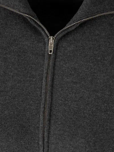 Balenciaga Back-to-front Zip Sweater In Gray