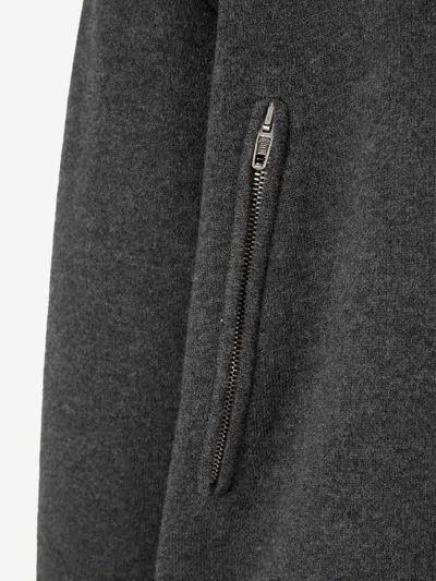 Balenciaga Back-to-front Zip Sweater In Gray
